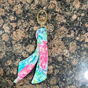 Lilly Pulitzer Bohemian Queen printed scarf keychain